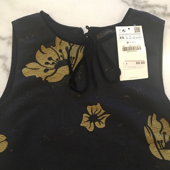 NWT ZARA Floral Shift Dress - Picture 6 of 7